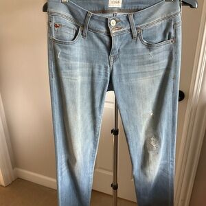 Hudson Jeans Light Blue Distressed Skinny Jeans
